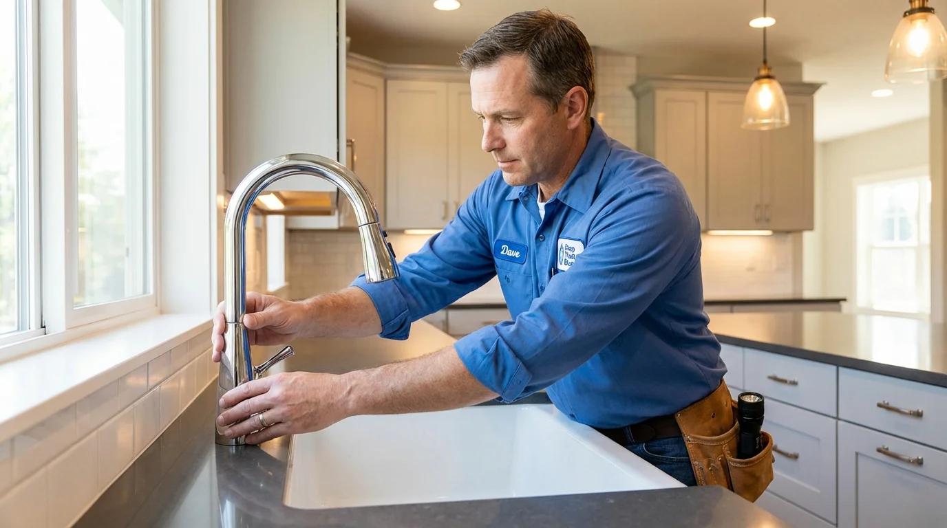 Kitchen faucet installation by Johns Plumbing LLC in Reynolds