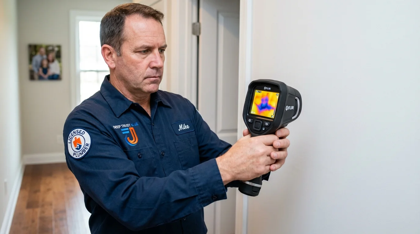 Thermal imaging leak detection by Johns Plumbing LLC in Reynolds